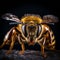 Elegance in Miniature: A Honeybee\\\'s Portrait
