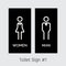 Elegance in Necessity: Chic Toilet Sign Vector Design