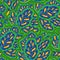 Elegance seamless pattern with plant organic psychedelic structures and elements.