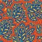 Elegance seamless pattern with plant organic psychedelic structures and elements.