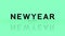 Elegance style Happy New Year text on green gradient