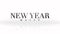 Elegance style Happy New Year text on white gradient