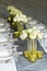 Elegance table set up with lotus flowers