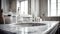 Elegance white marble bathroom countertop