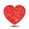 Elegancy shine red heart sign - for stock