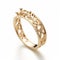 Elegant 14 Karat Gold Filigree Ring Inspired By Crown
