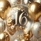 Elegant 16th Birthday Balloons with Golden Confetti