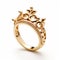 Elegant 18 Carat Gold Crown Ring - Inspired By High-key Lighting