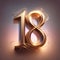 Elegant 18th Celebration with Swirling Gold Numbers