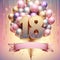 Elegant 18th Milestone Celebration with Glittering Balloons