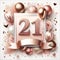 Elegant 21st Birthday Graphic with Rose Gold Elements - with Copyspace