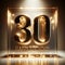 Elegant 30th Birthday Bash in Golden 3D Numbers