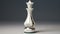 Elegant 3d Chess Queen Model In White And Silver