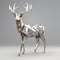 Elegant 3d Rendered Deer Design With Metal Texture