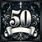 Elegant 50th Birthday Celebration Graphic with Copyspace