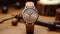 Elegant Analog Women\\\'s Watch In Brown Leather With White Numerals