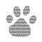 Elegant , animal footprint , symbol  isolated on white background - illustration design style