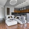 Elegant apartment with wooden floor