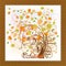 Elegant autumn tree card