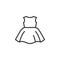 Elegant baby dress line icon