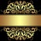 Elegant Background with royal golden Borders and Ribbon.