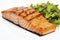 Elegant Baked Salmon Food Composition