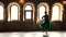 Elegant ballerinas dance in ballet studio.