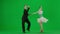 Elegant Ballroom Dance Couple in Action chroma key.