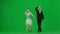 Elegant Ballroom Dance Couple in Action chroma key.