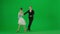 Elegant Ballroom Dance Couple in Action chroma key.