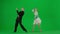 Elegant Ballroom Dance Couple in Action chroma key.