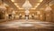 An elegant ballroom with grand crystal chandeliers for formal occasions