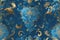Elegant Baroque Blue Leopard - Seamless Pattern