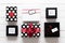 Elegant and beautifully wrapped black, red and white christmas presents