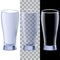 Elegant beer glass for water, milk, juice, cocktail. Objects can be placed on any background. Vector design elements.