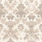 Elegant Beige And White Damask Artwork With Rococo Decadence