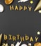 Elegant birthday ornaments frame. High quality and resolution beautiful photo concept