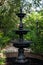 Elegant Black Fountain at Van Vorst Park in Jersey City New Jersey