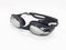 Elegant Black and Silver Professional Sporty Swimming Goggle in White Isolated Background 02