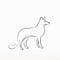 Elegant Black And White Fox Drawing With Egyptian Iconography