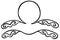 Elegant black and white zodiac symbol Libra. Isolated hand drawn meditative coloring page, tattoo, logo, t-shirt design.