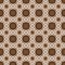 Elegant blend white and brown color on Indonesian batik with simple flower motifs