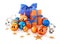 Elegant Blue and Orange Christmas Items