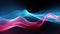 An elegant blue and pink wave on a black background