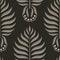 Elegant botanical seamless pattern with leaves and flowers on dark background