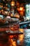 Elegant Bourbon in Glass: Classic Bar Interior Setting