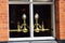 Elegant Brass lamps in window