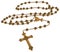 Elegant Brown Catholic Rosary Vector