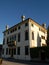 Elegant building seen from the right bank of the Brenta in the village of Oriago in province of Venice in the Veneto (Italy)