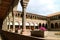 Elegant Buildings around the Courtyard of Santo Domingo Convent in Qoricancha, Archaeological site in Cusco, Peru